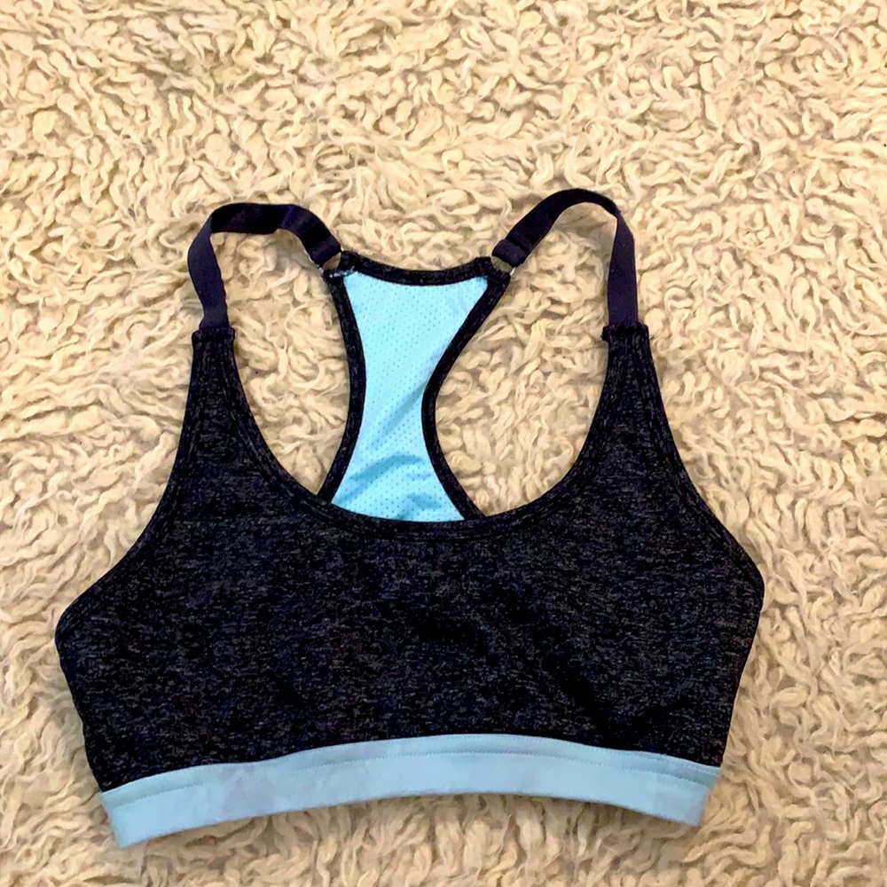 Grey & Baby Blue Sports Bra (S)/(XS)